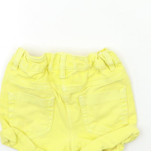 NEXT Girls Yellow  Denim Hot Pants Shorts Size 2-3 Years