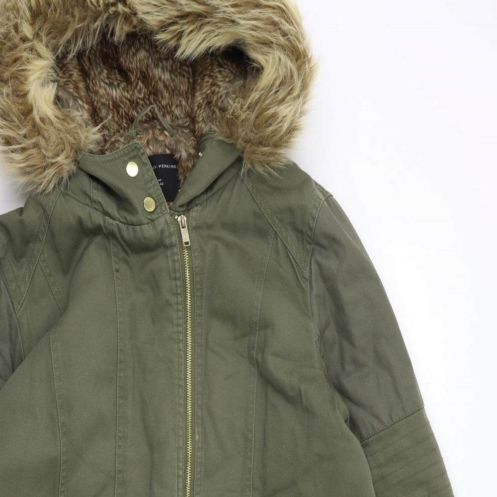 Dorothy Perkins Womens Green   Parka Coat Size 14