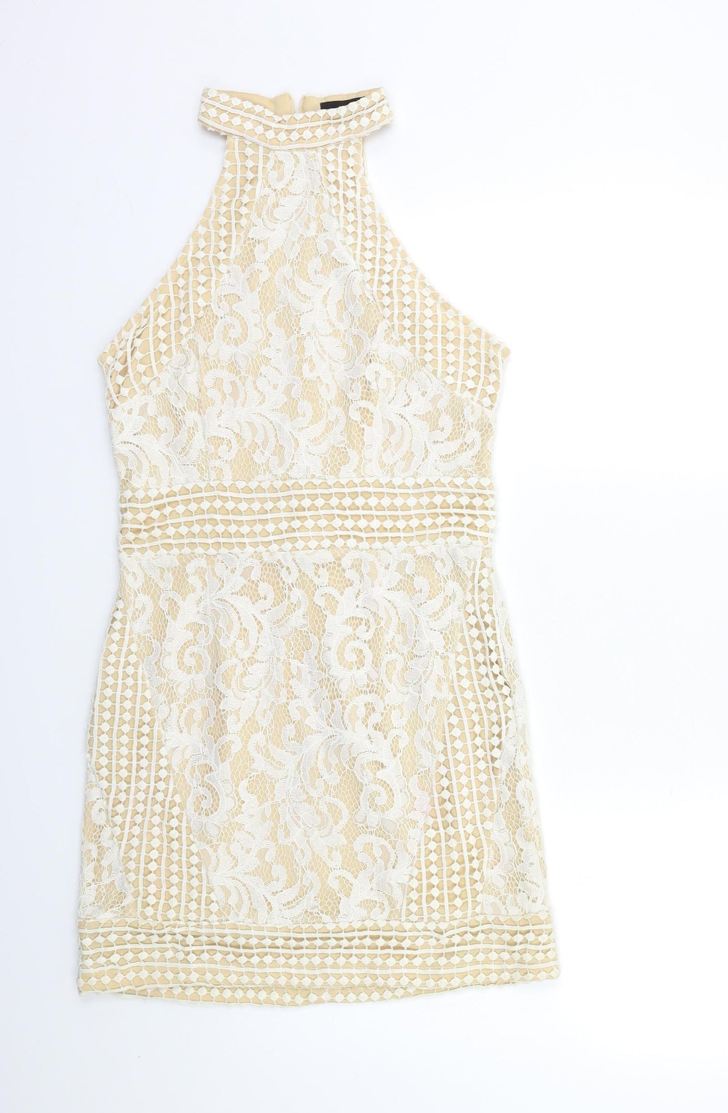 PRETTYLITTLETHING Womens Beige   Bodycon  Size 10