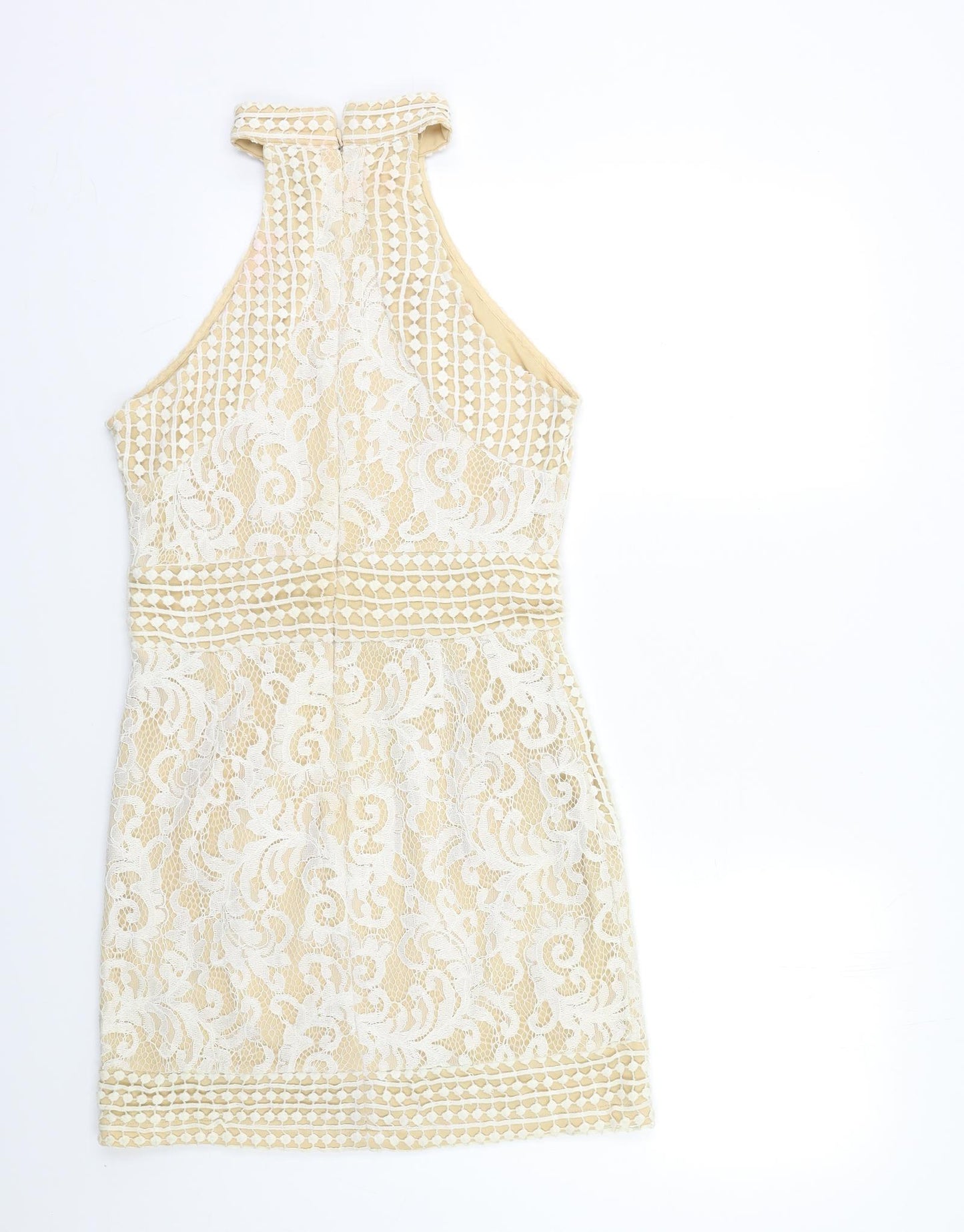 PRETTYLITTLETHING Womens Beige   Bodycon  Size 10