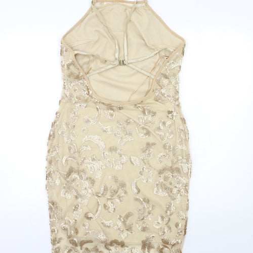 Nanana Womens Beige Floral  Bodycon  Size 10