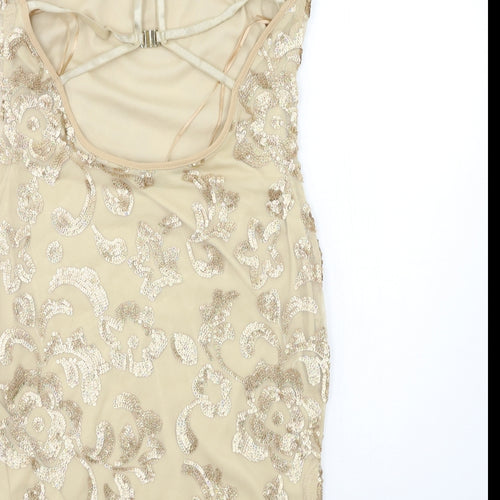 Nanana Womens Beige Floral  Bodycon  Size 10