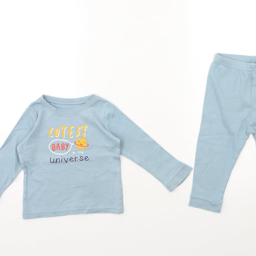 George Baby Blue   Kaftan Pyjama Set Size 12-18 Months