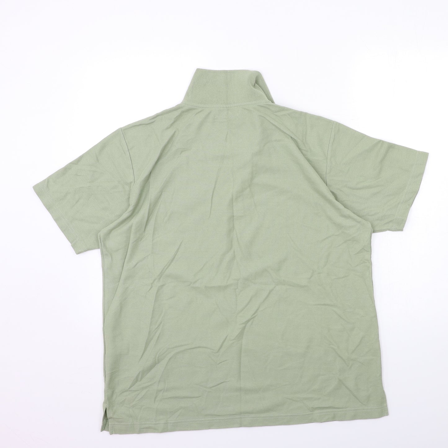 Bonmarché Womens Green Floral  Basic Polo Size L