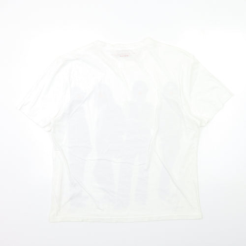 Stella McCartney Womens White   Basic T-Shirt Size L  - comic relief
