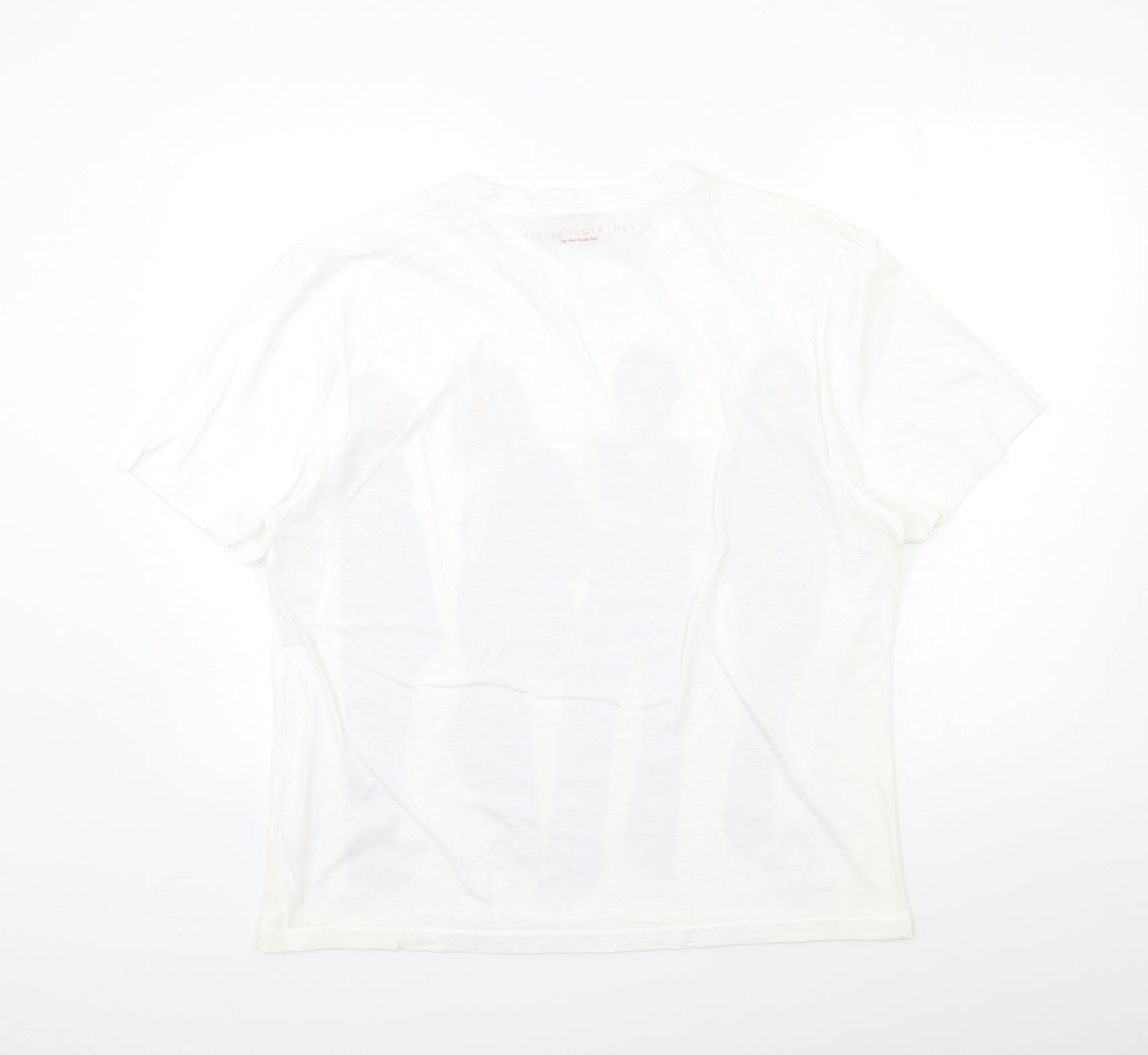Stella McCartney Womens White   Basic T-Shirt Size L  - comic relief