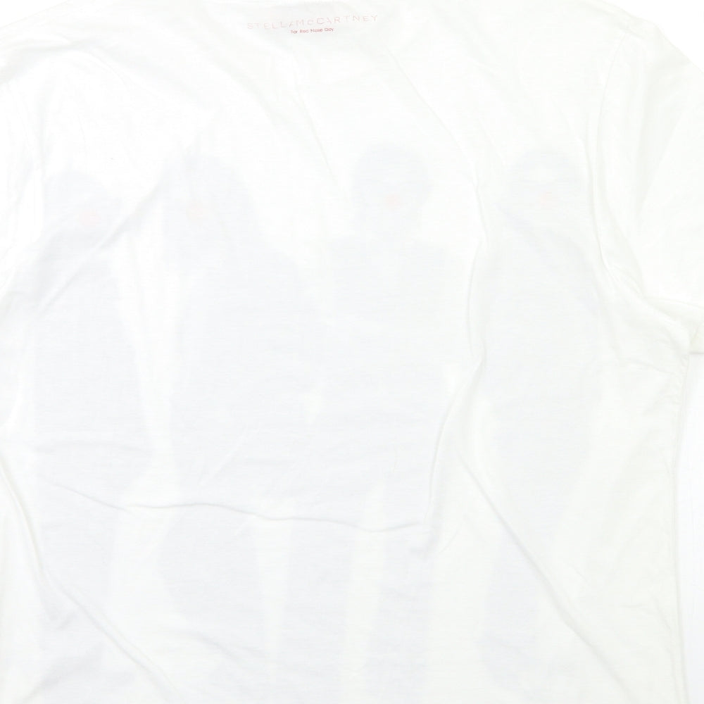 Stella McCartney Womens White   Basic T-Shirt Size L  - comic relief