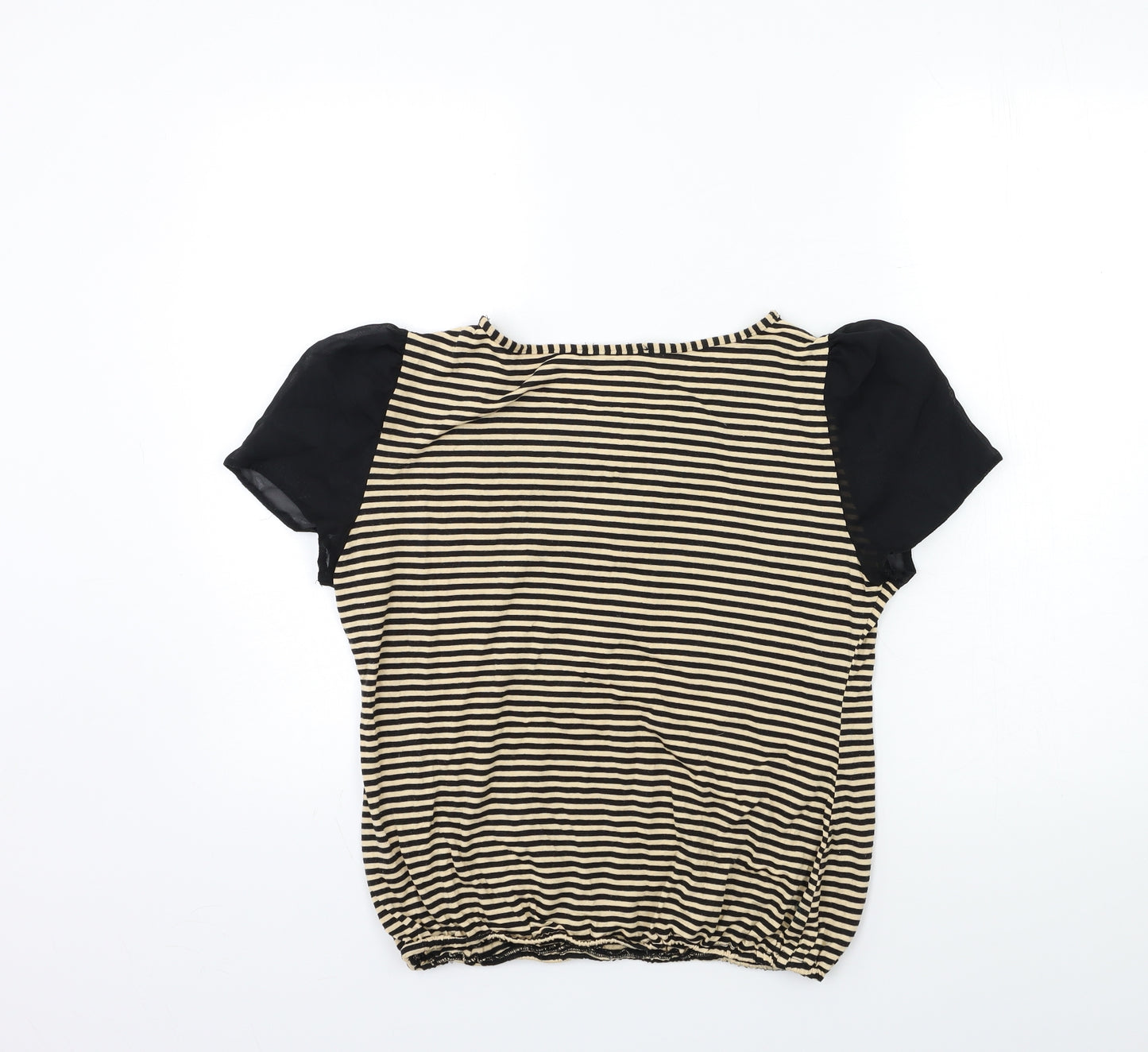 Atmosphere Womens Beige Striped  Basic Blouse Size 12