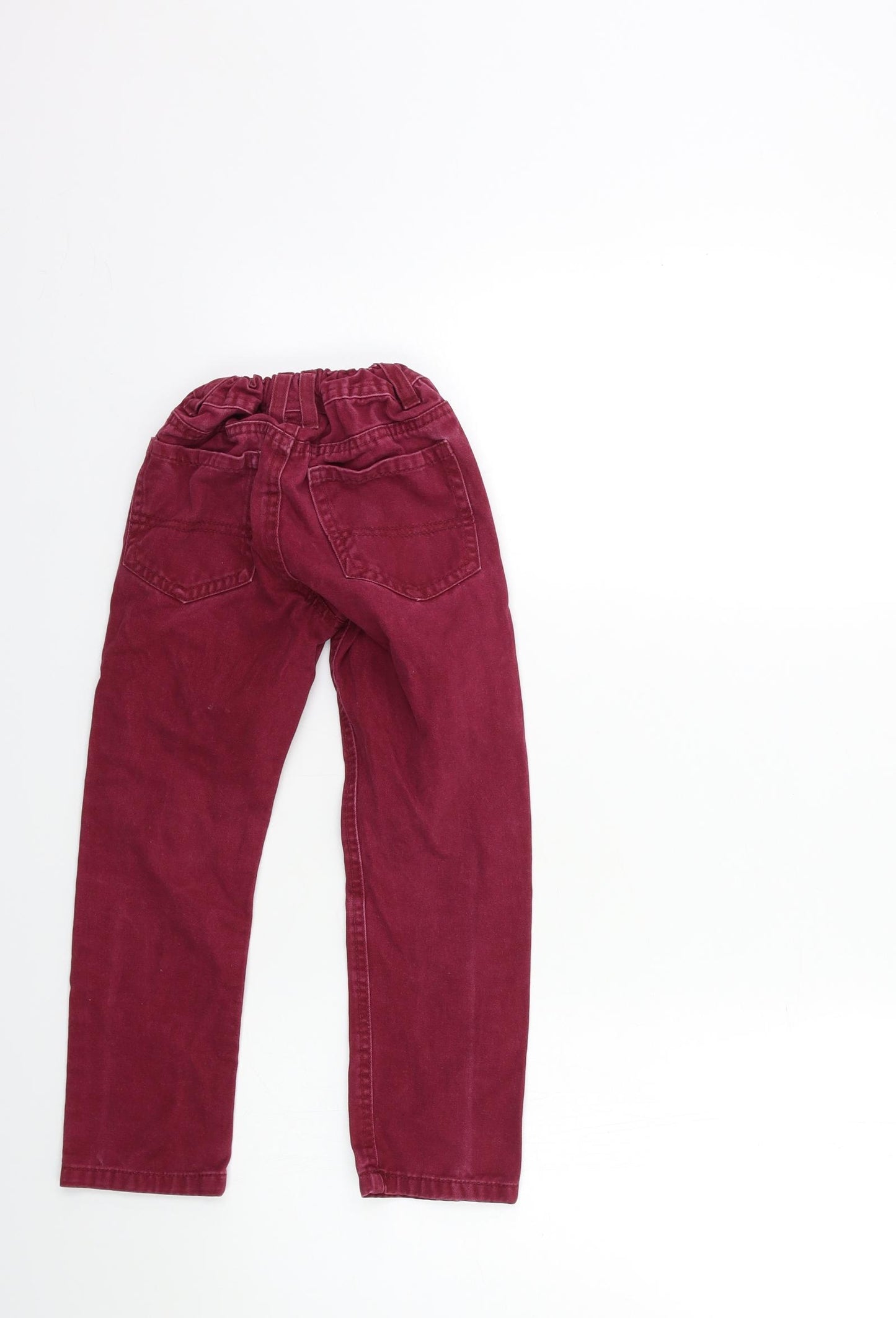 Denim & Co. Girls Red  Denim Straight Jeans Size 6-7 Years