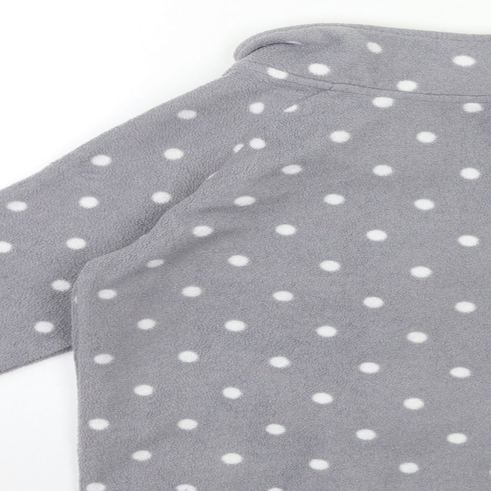 Primark Girls Grey Polka Dot Fleece Jacket  Size 7 Years