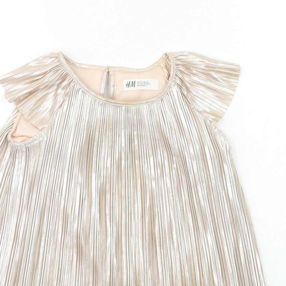 H&M Girls Gold   A-Line  Size 5-6 Years