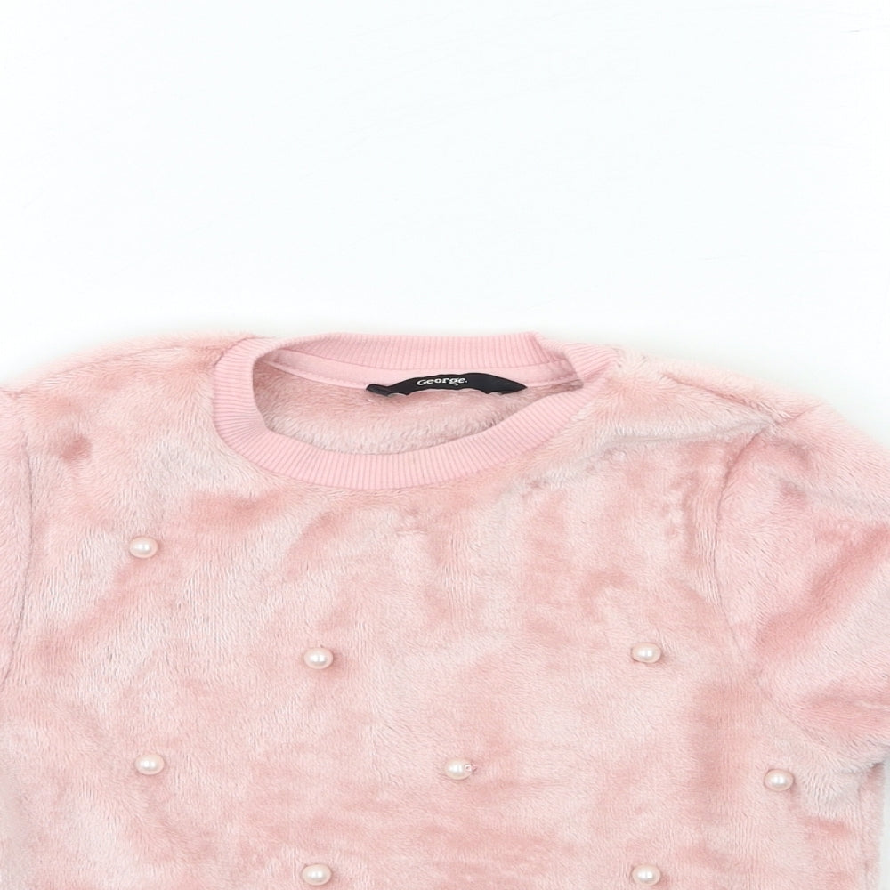 George Girls Pink   Pullover  Size 5-6 Years