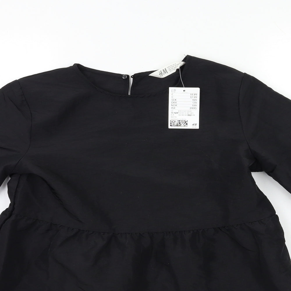 H&M Girls Black   Shift  Size 11-12 Years