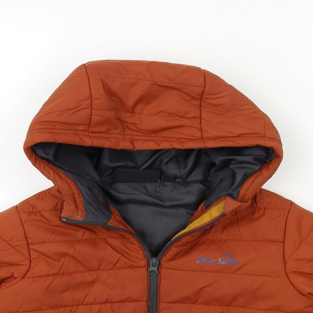 Peter Storm Boys Brown   Puffer Jacket Coat Size 5-6 Years