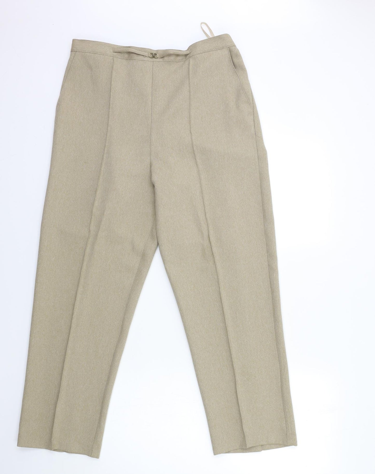 Sarah Hamilton Womens Beige   Trousers  Size 14 L28 in
