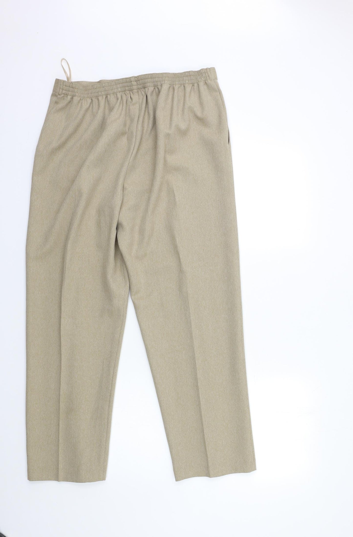 Sarah Hamilton Womens Beige   Trousers  Size 14 L28 in