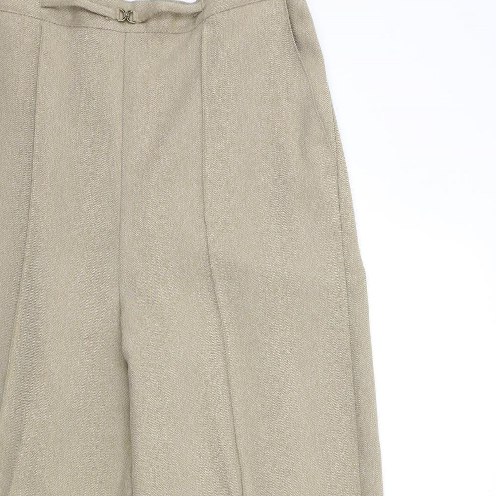 Sarah Hamilton Womens Beige   Trousers  Size 14 L28 in