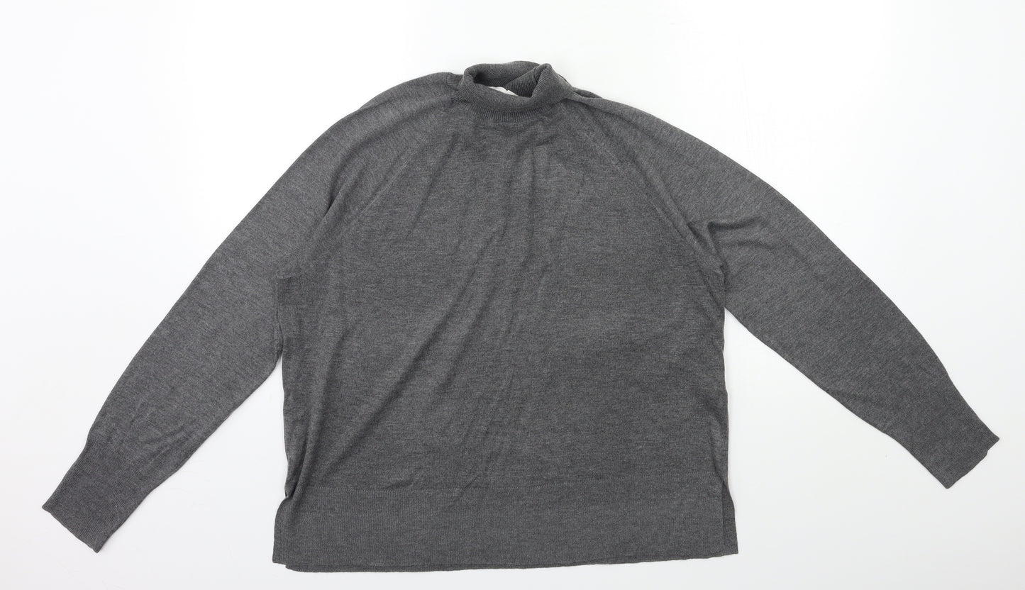 Zara Womens Grey  Knit Pullover Jumper Size S