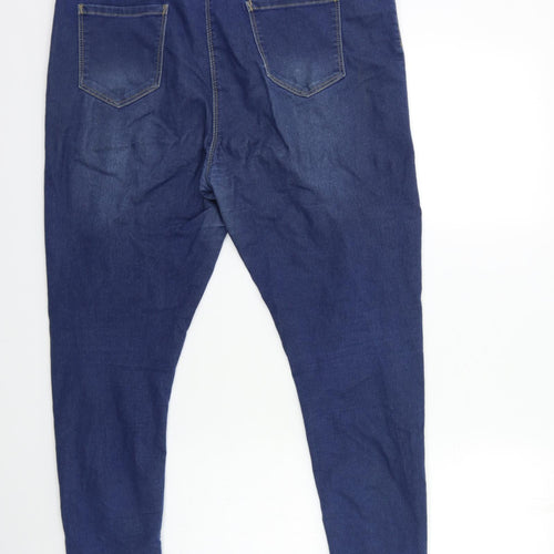 Simply Be Womens Blue  Denim Jegging Jeans Size 18 L27 in