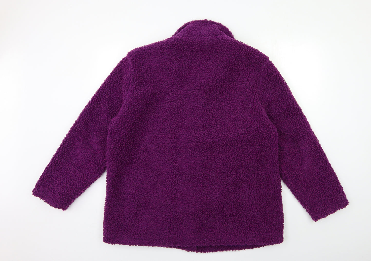 Damart Womens Purple  Fleece Overcoat Coat Size 18