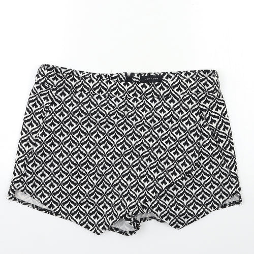 New Look Womens Black Geometric  Wrap Shorts Size 14