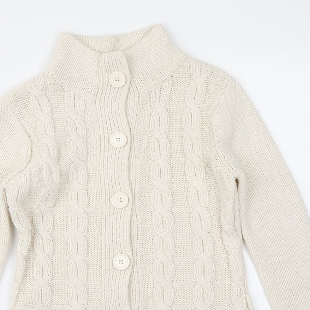 Knitwear Womens Ivory  Knit Cardigan Jumper Size 12