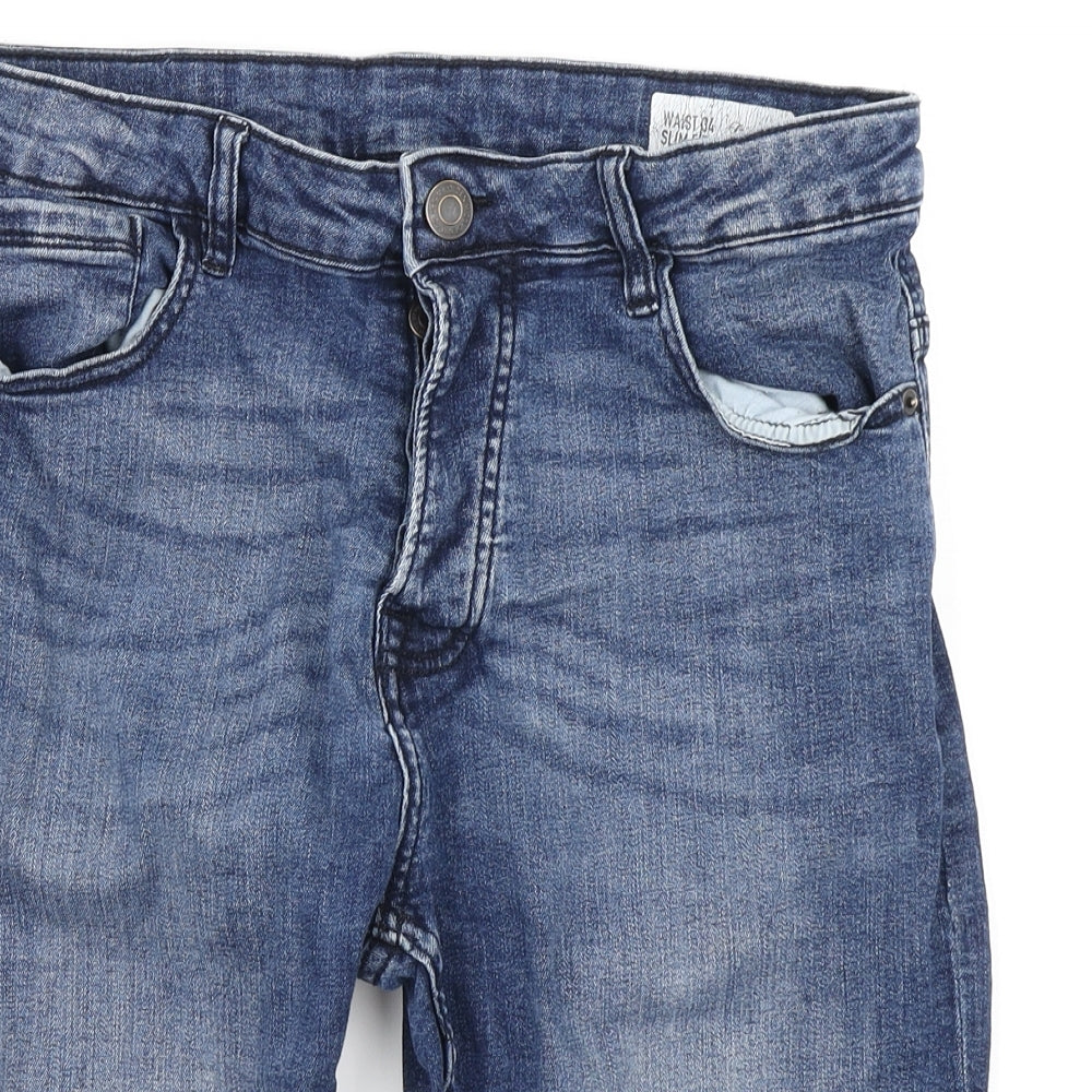 Denim Co Mens Blue  Denim Cargo Shorts Size 34 in