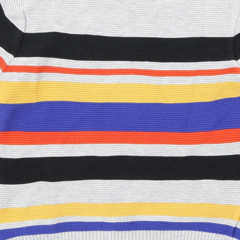 George Boys Grey Striped Knit Pullover Jumper Size 2-3 Years