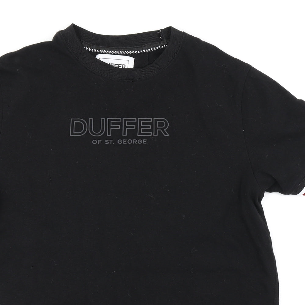 Duffer Mens Black    T-Shirt Size L