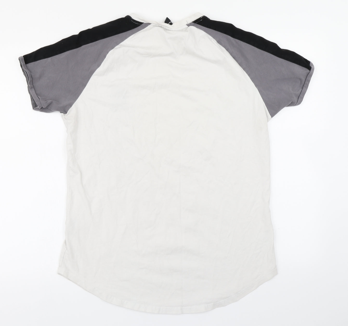 GK Mens White Colourblock   T-Shirt Size XL
