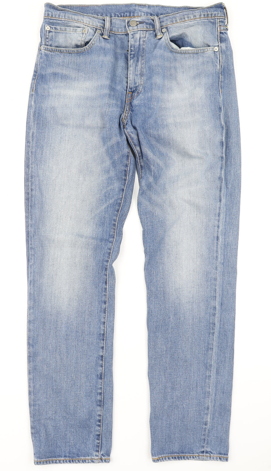 Levi Strauss & Co Mens Blue  Denim Straight Jeans Size 34 in L32 in