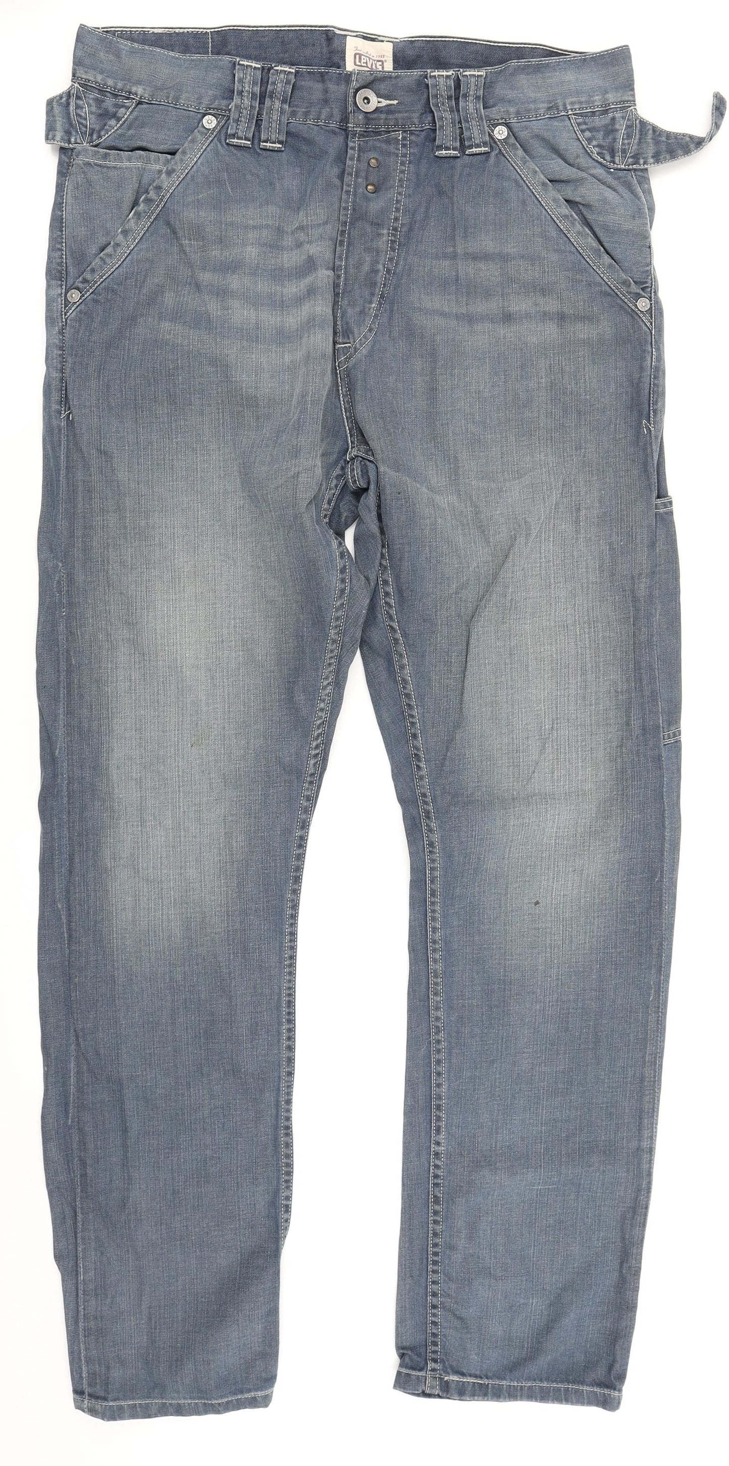 Levi's Mens Blue  Denim Straight Jeans Size 36 in L30 in