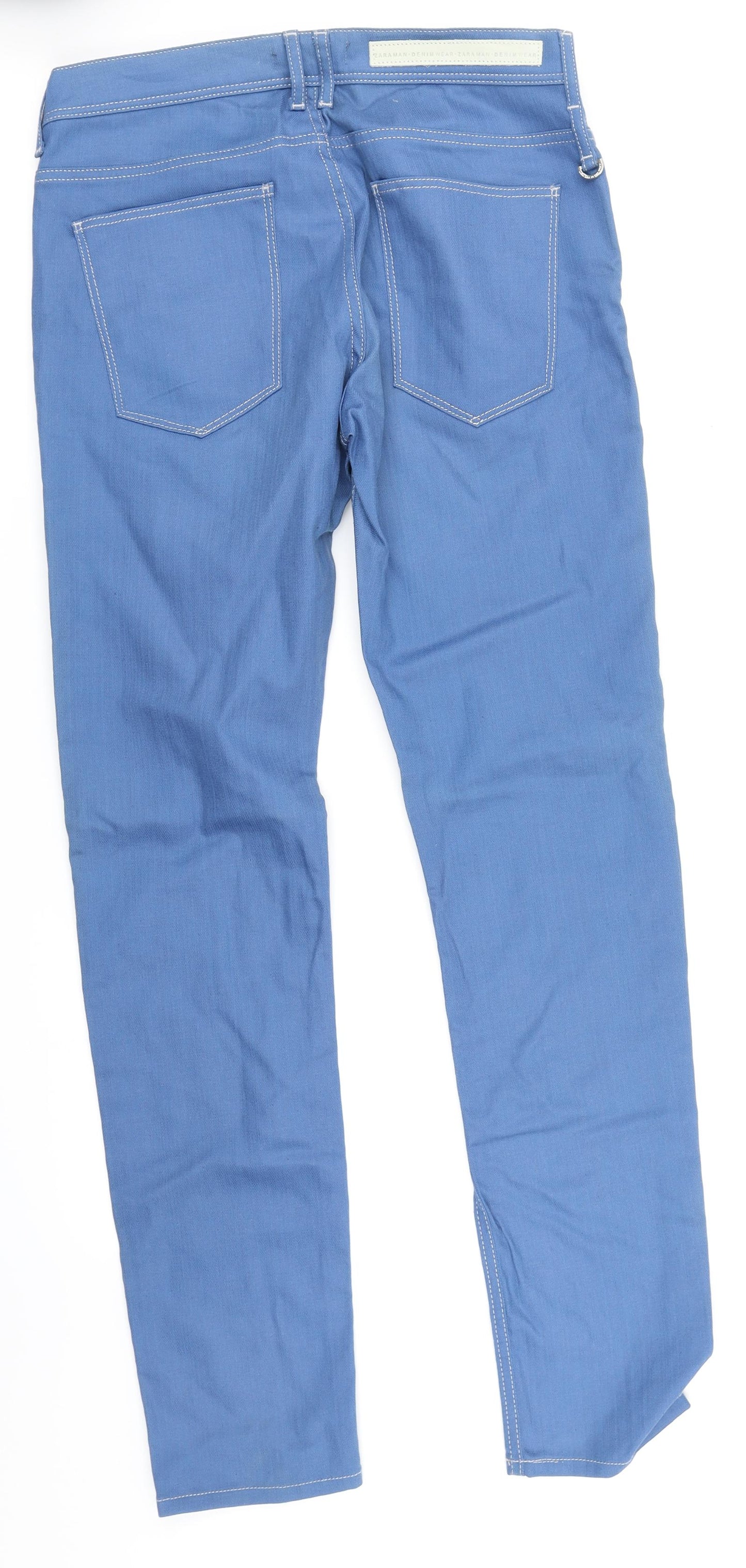 Zara Mens Blue  Denim Straight Jeans Size 32 in L32 in