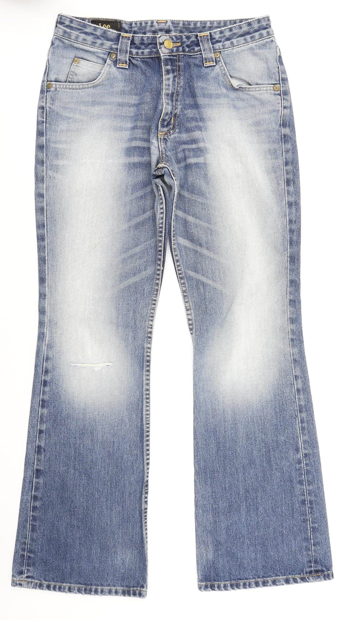 Lee Womens Blue  Denim Bootcut Jeans Size 12 L29 in
