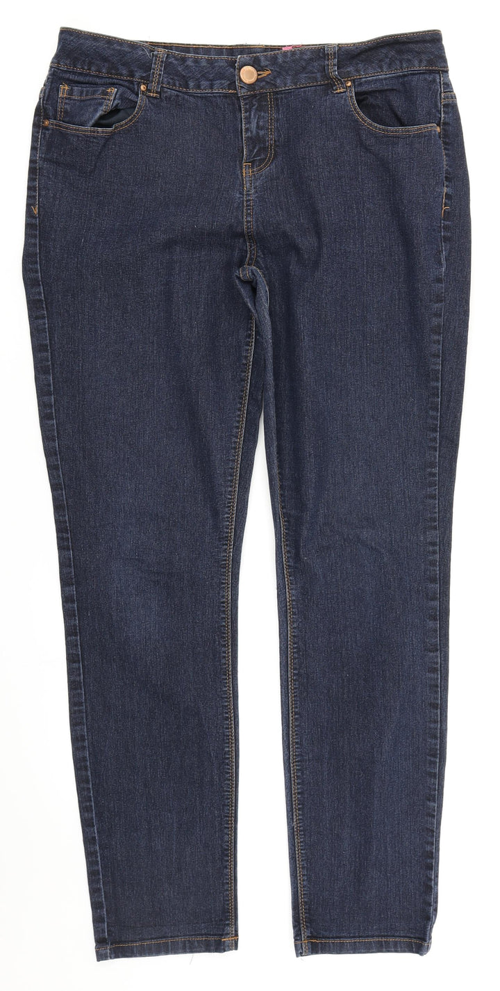 Preworn Womens Blue  Denim Skinny Jeans Size 32 in L28 in