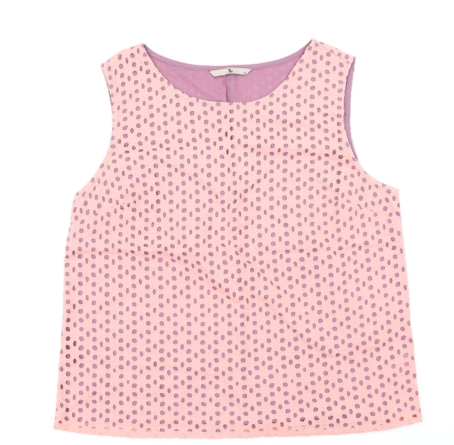 TU Womens Pink Floral  Basic Blouse Size 12