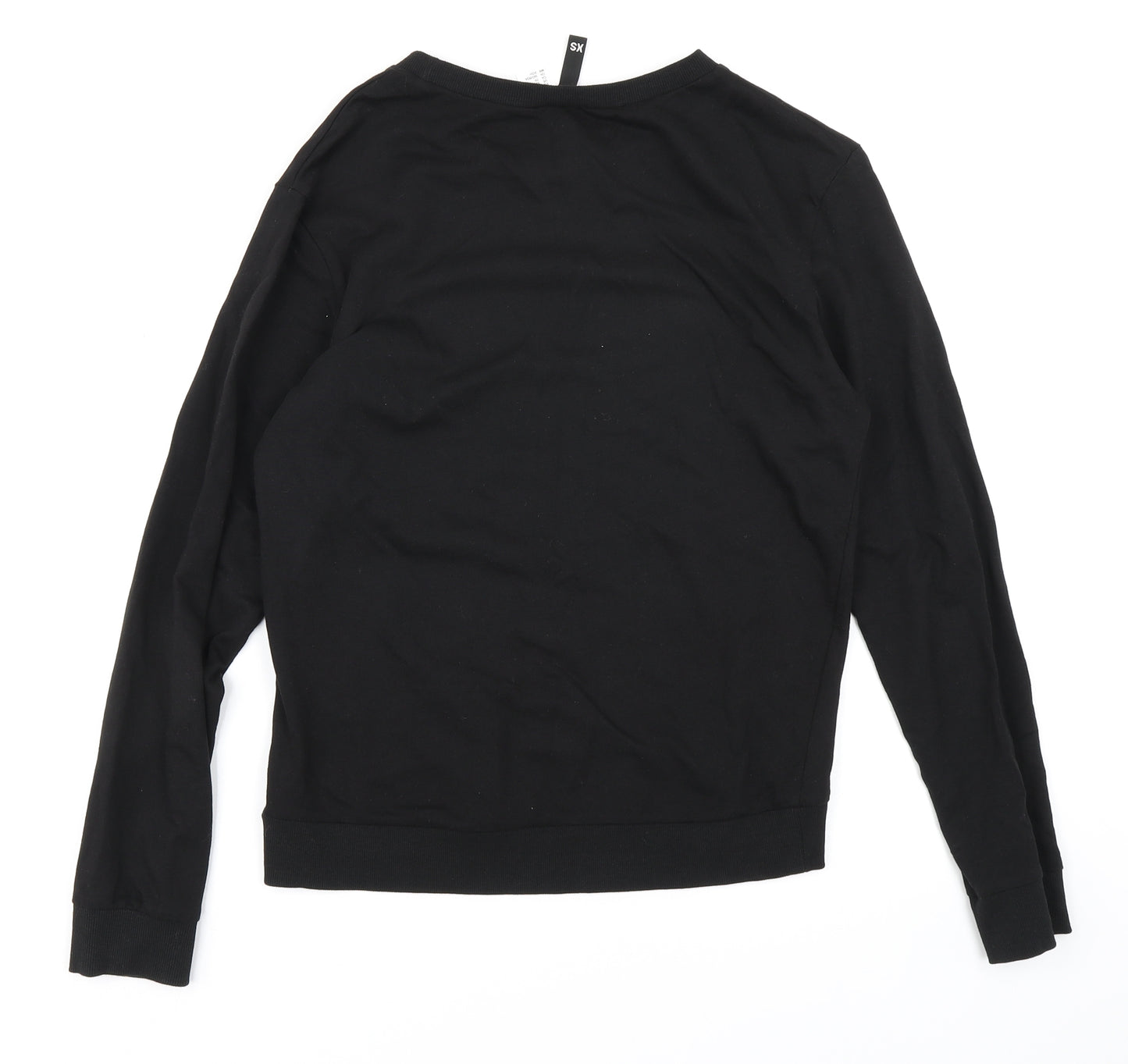 Divided Womens Black   Pullover Sweatshirt Size XS  - Christmas Candy Canes