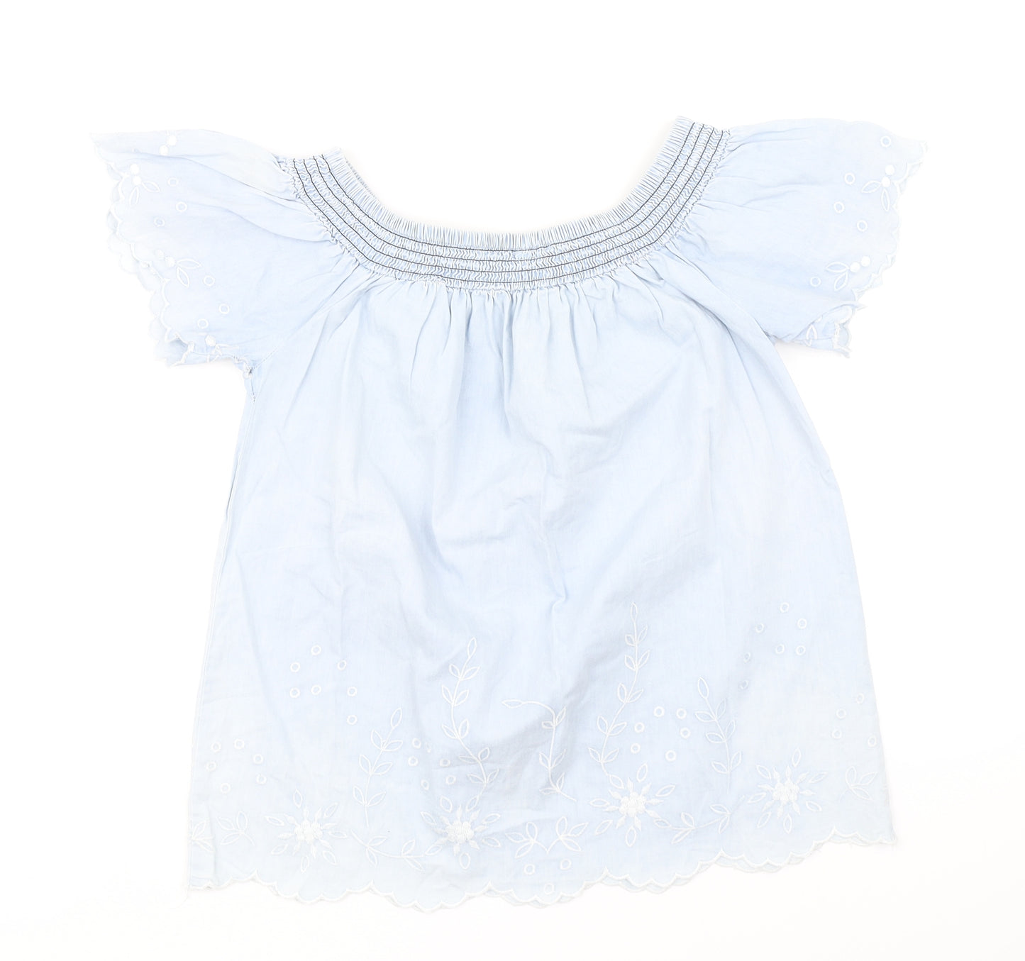 Miss E-vie Girls Blue  Denim Basic Blouse Size 13-14 Years