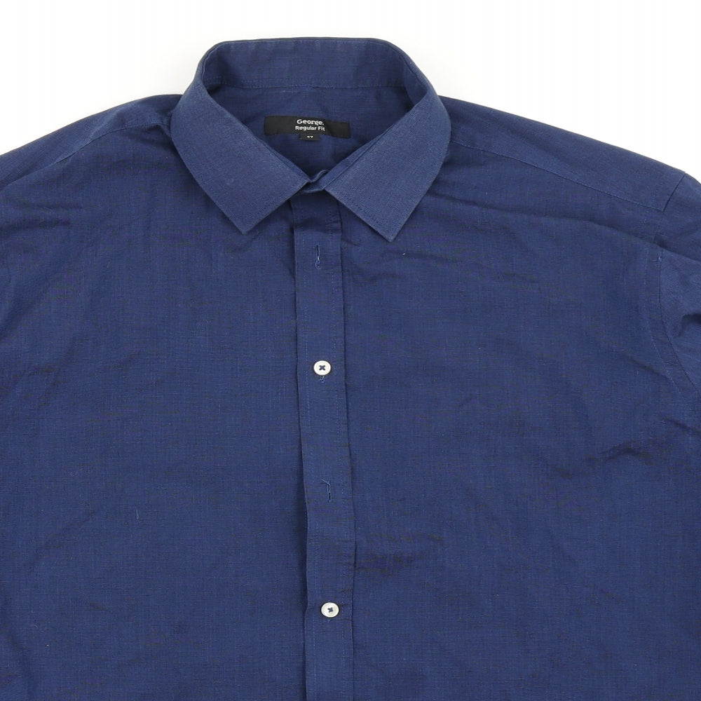 George Mens Blue    Dress Shirt Size 17