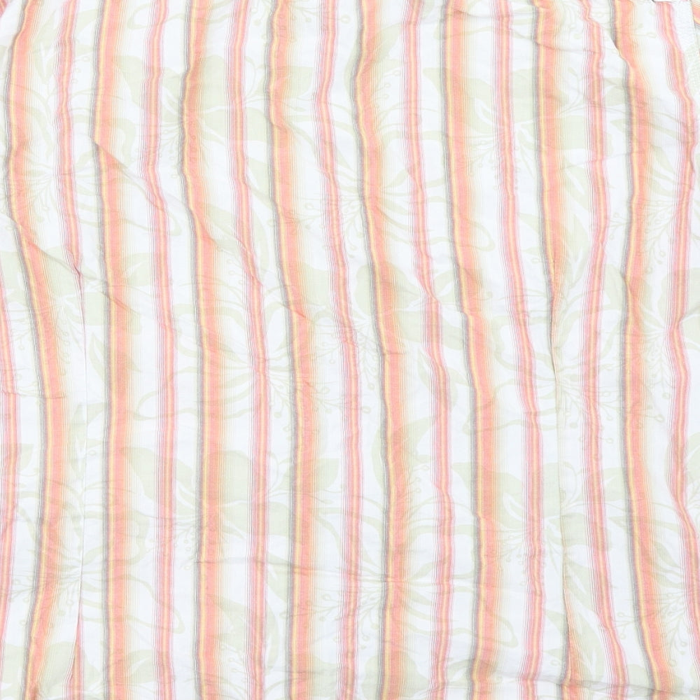 Burton Mens Orange Striped   Button-Up Size XL