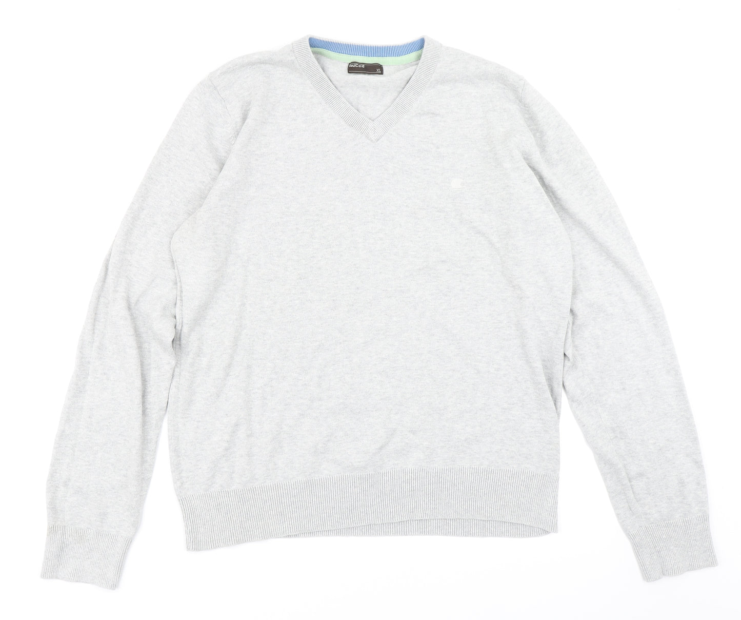 SoulCal Mens Grey  Knit Pullover Jumper Size XL