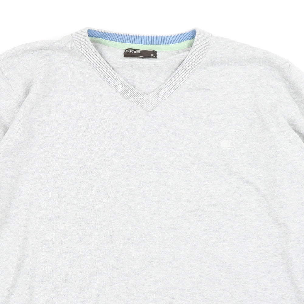 SoulCal Mens Grey  Knit Pullover Jumper Size XL