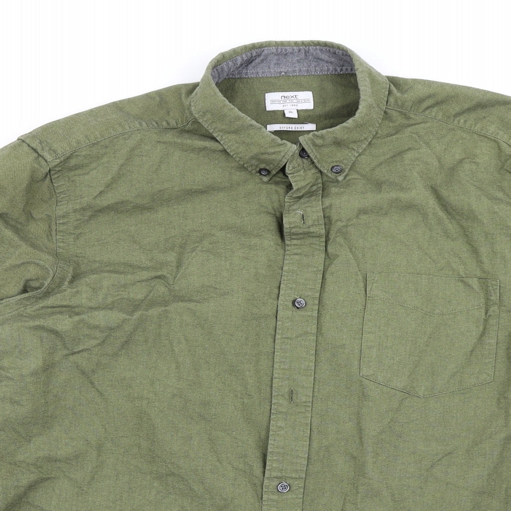 NEXT Mens Green    Button-Up Size XL