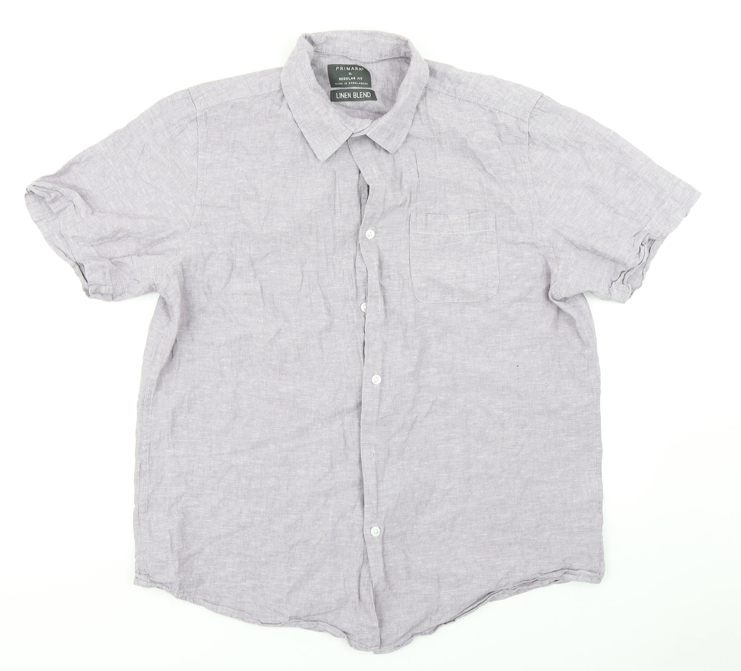 Primark Mens Purple    Button-Up Size XL