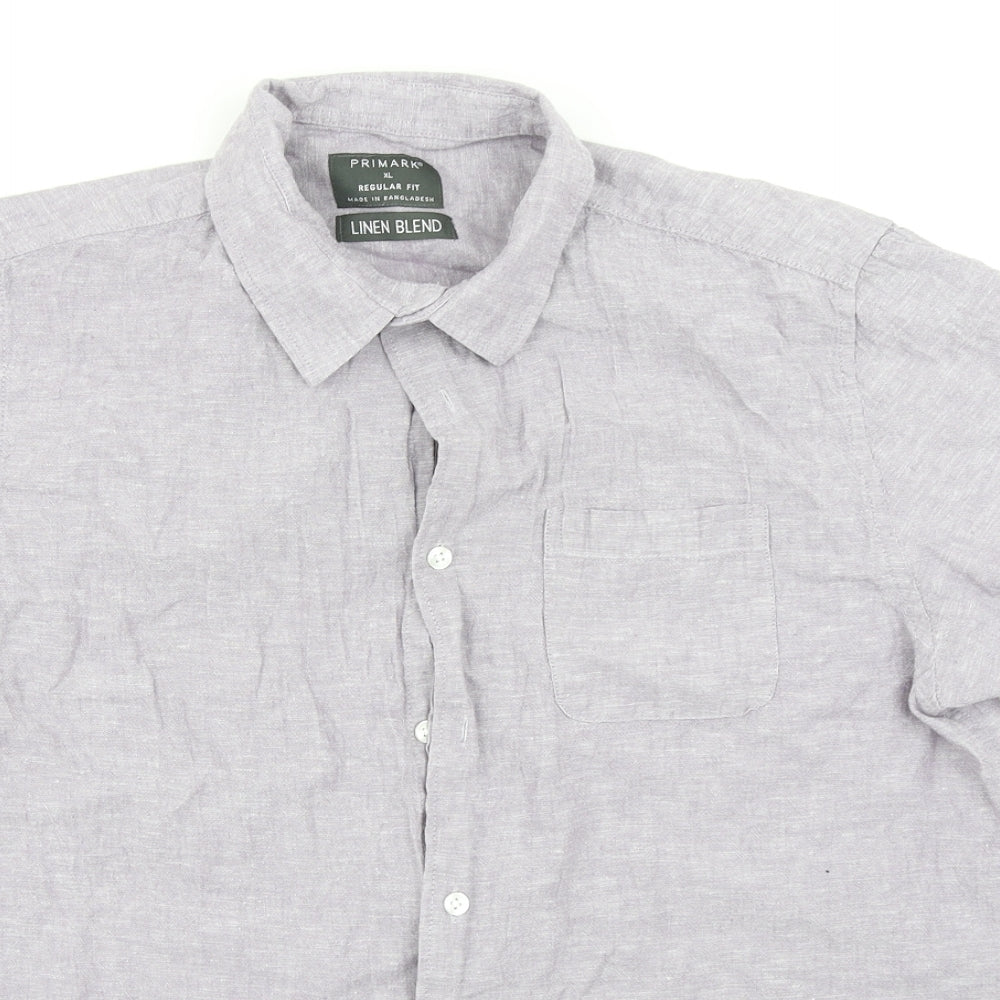 Primark Mens Purple    Button-Up Size XL