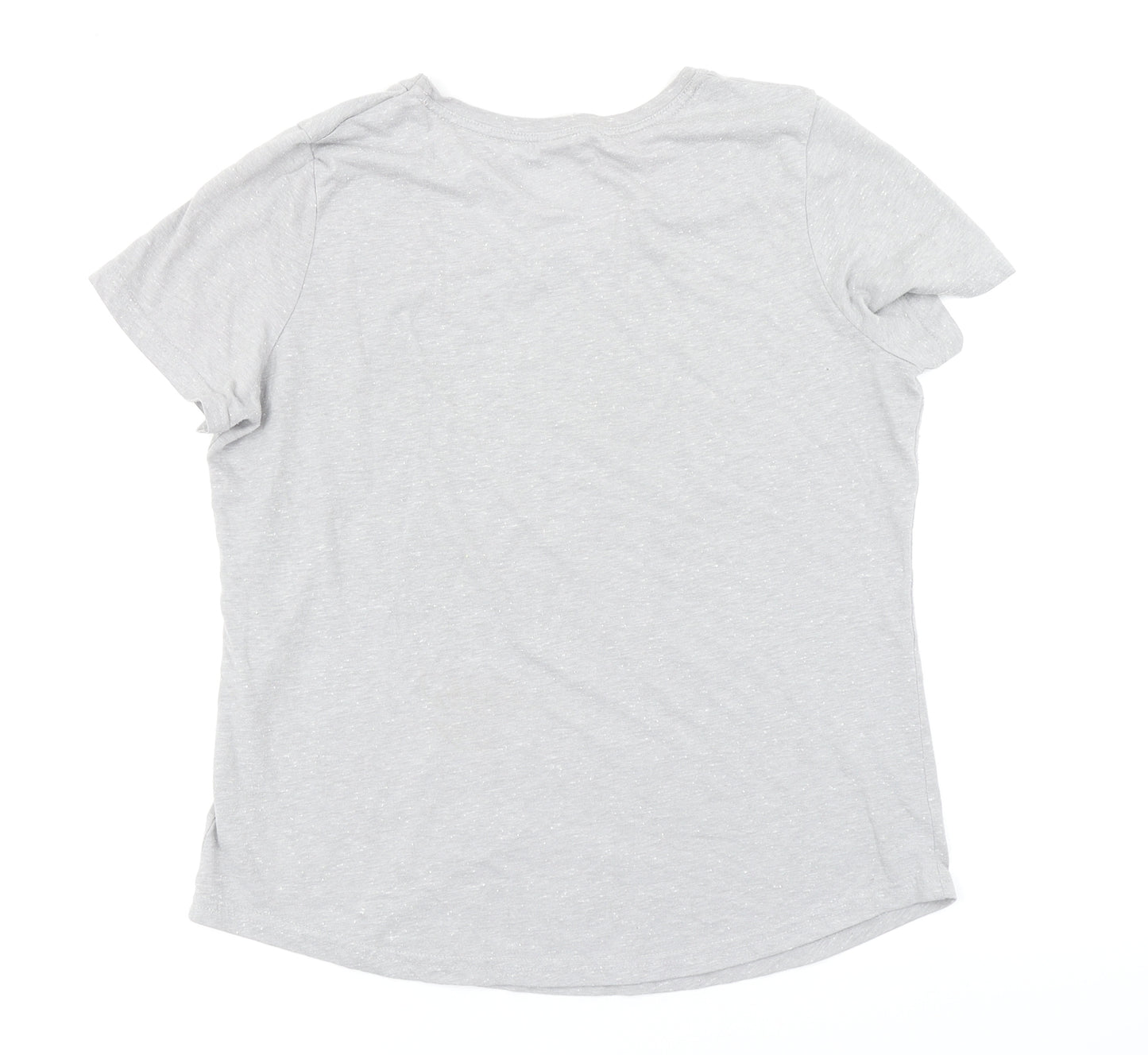 Disney Womens Grey   Basic T-Shirt Size 12  - Mickey and Minnie