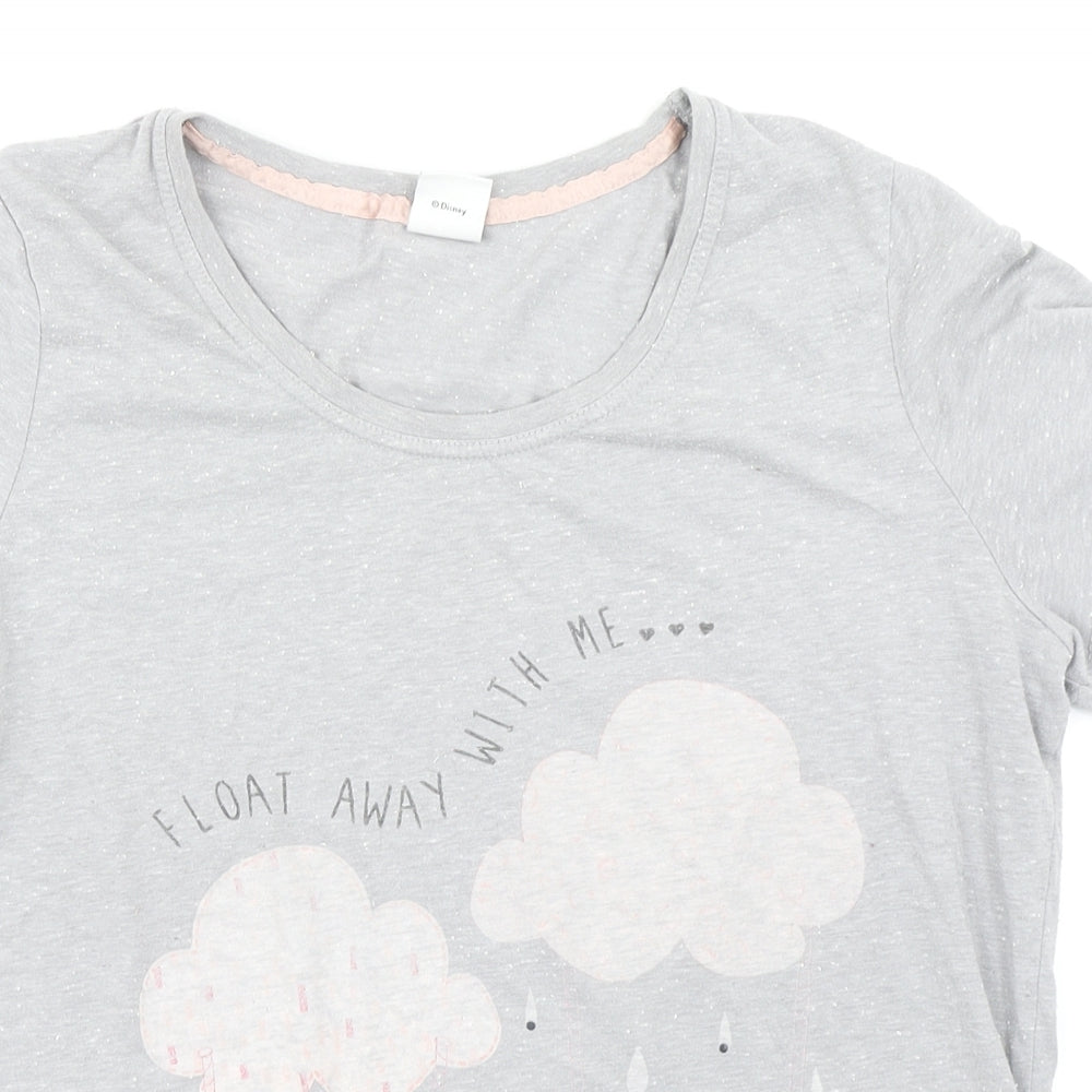 Disney Womens Grey   Basic T-Shirt Size 12  - Mickey and Minnie