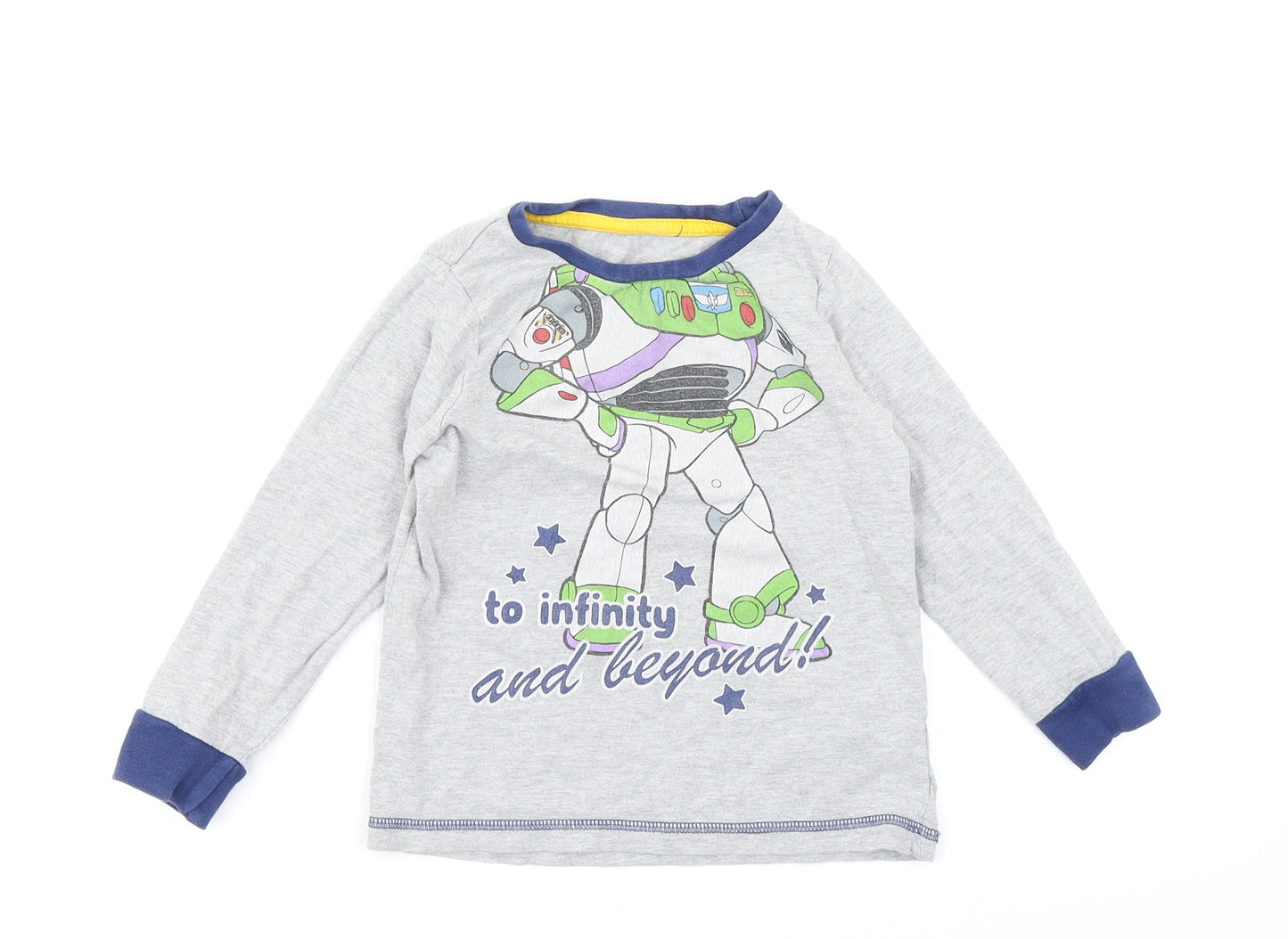 George Boys Grey   Basic T-Shirt Size 3-4 Years  - Toy Story Buzz Lightyear