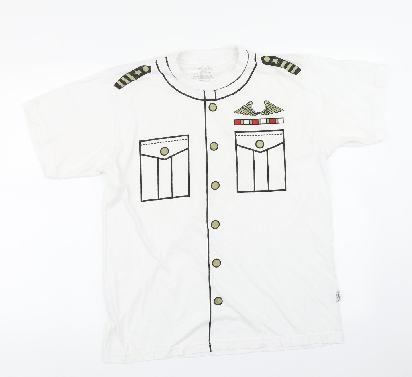 Wicked Fun Mens White    T-Shirt Size M