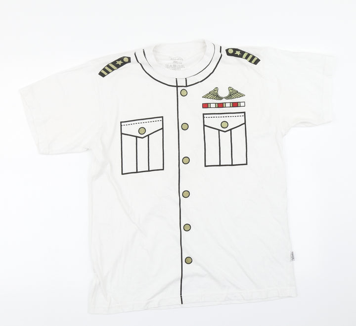 Wicked Fun Mens White    T-Shirt Size M
